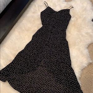 Sienna Sky Black Polka Dot High Low Dress